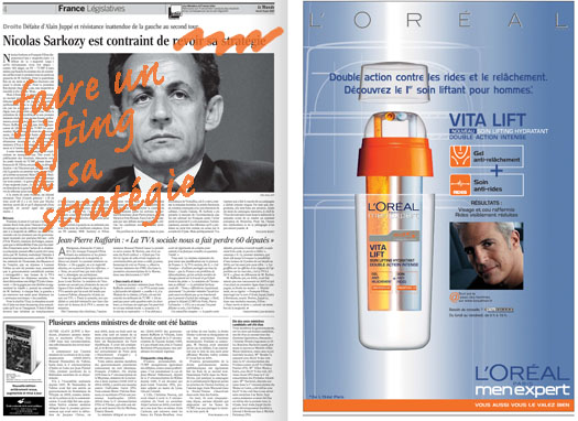 Le lifting de Sarkozy dans Le Monde