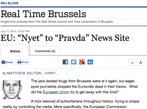 Lire le billet de log de By Matthew Dalton sur le WSJ niet-pravda