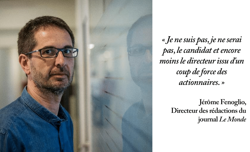 Je ne suis pas, je ne serai pas, le candidat et encore moins le directeur issu d'un coup de force des actionnaires.